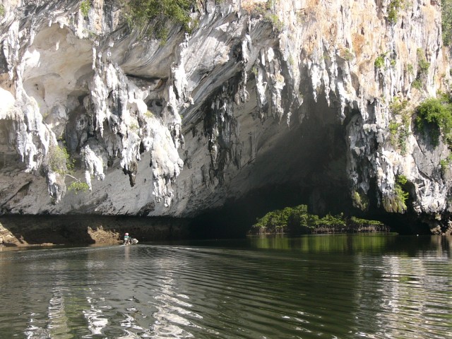 Ko Panyi Estuary to North Tunnel entrance with longtail